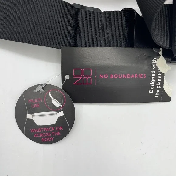 NWT No Boundaries Fanny Pack Pink Plaid Fleece Sherpa Belt Bag Waist Crossbody - Picture 4 of 11